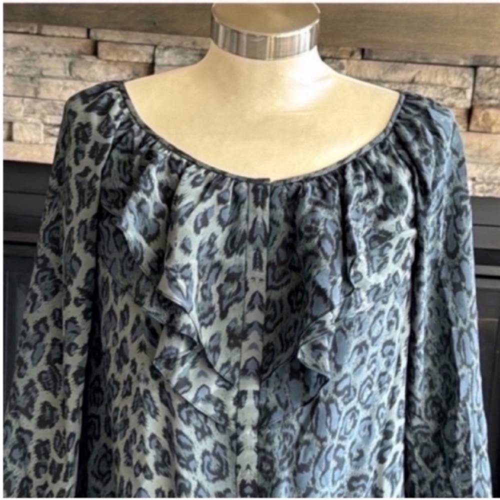 Rebecca Taylor Green Leopard Dress - Picture 3 of 11